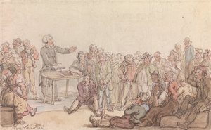 The Vicar of Wakefield: The Vicar Preaching to the Prisoners by Thomas Rowlandson
